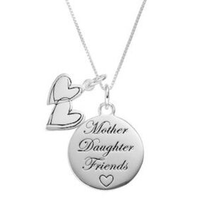 Timeless sterling silver "Mother Daughter Friends" mother's day necklace